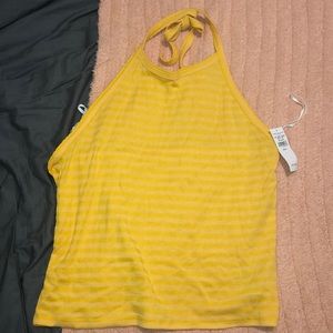 American eagle yellow halter top